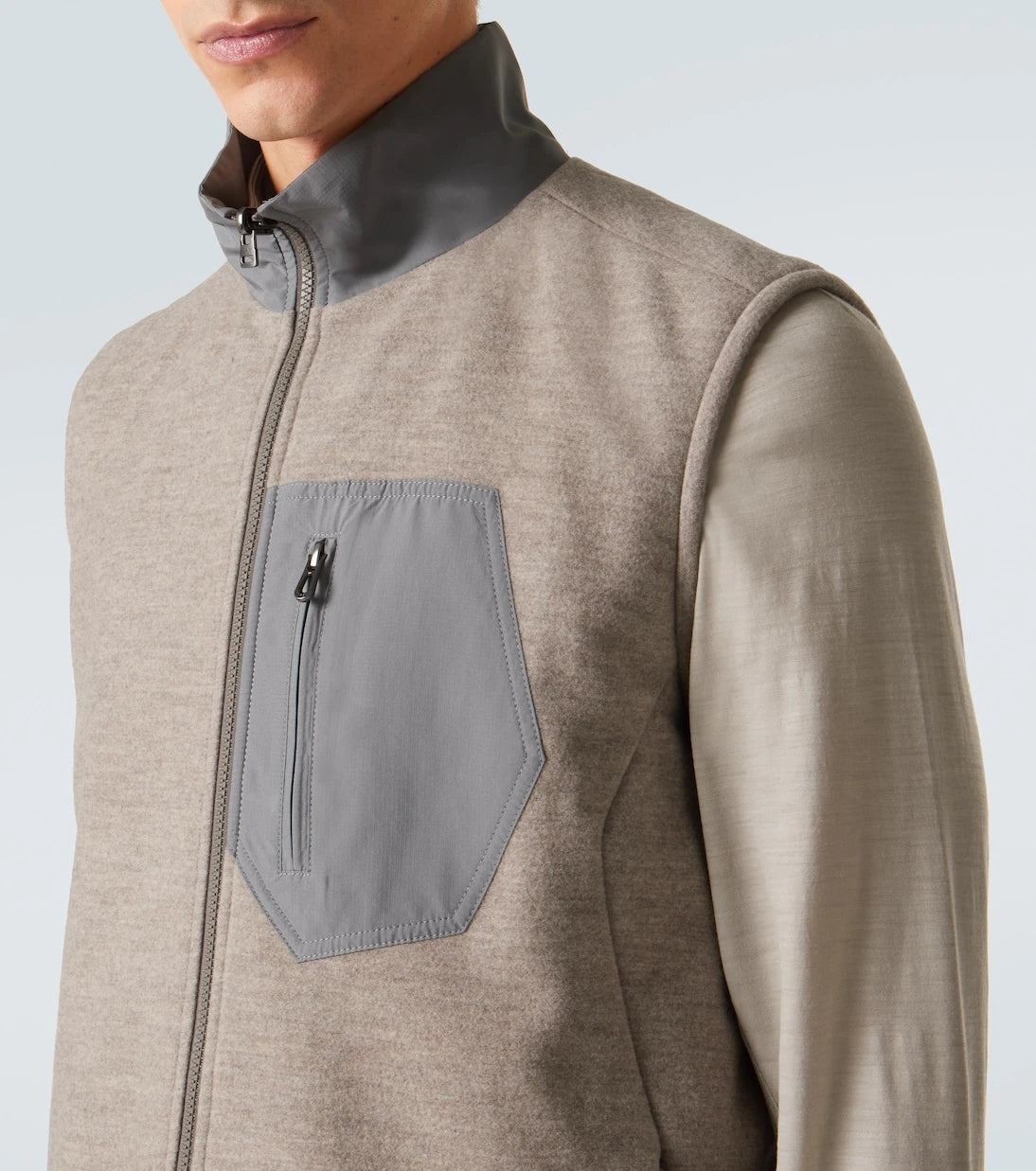 Sease - Explorer reversible wool-blend vest