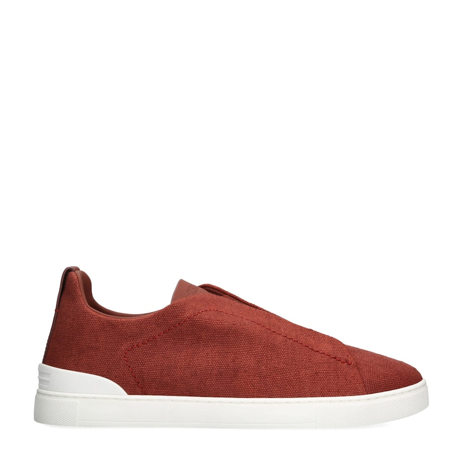 Cotton-Linen Triple Stitch Sneakers