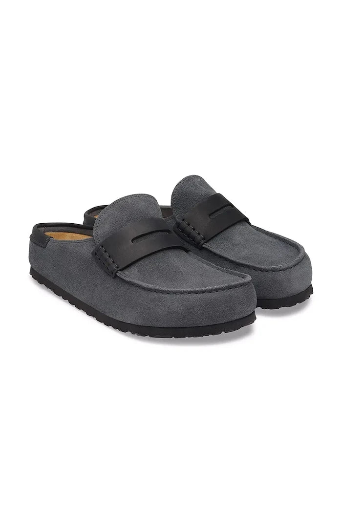 Birkenstock чехли сабо от велур Naples Wrapped double stitch Mixed Leather