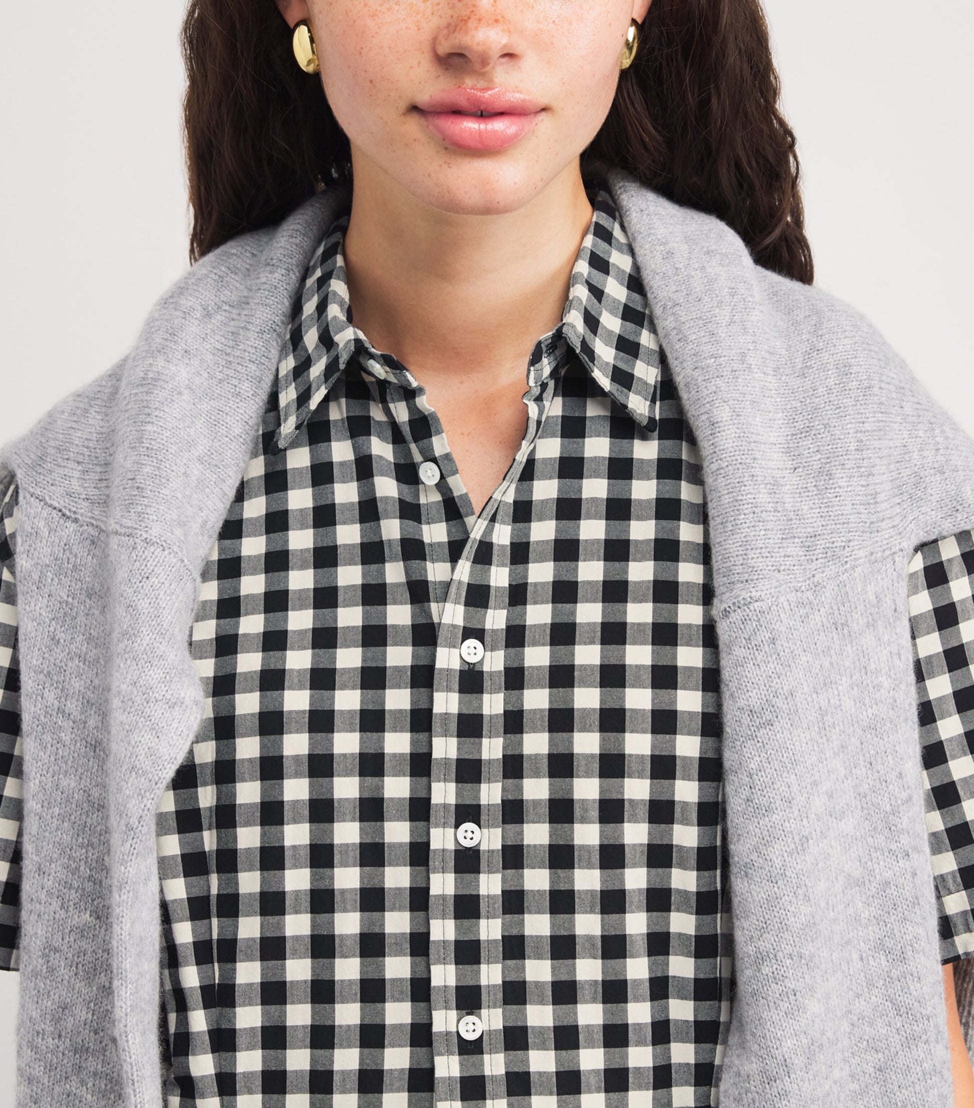 Polo Ralph Lauren Multi Cotton Check Midi Shirt Dress
