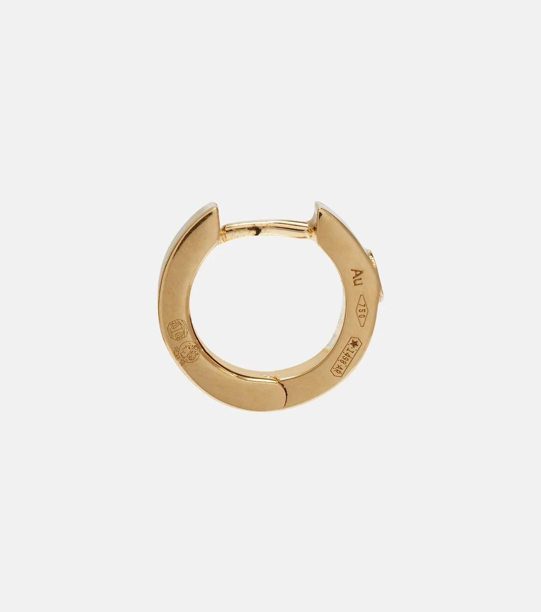 Toteme - 18kt gold hoop earrings with diamond