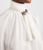 Max Mara White Silk Blouse