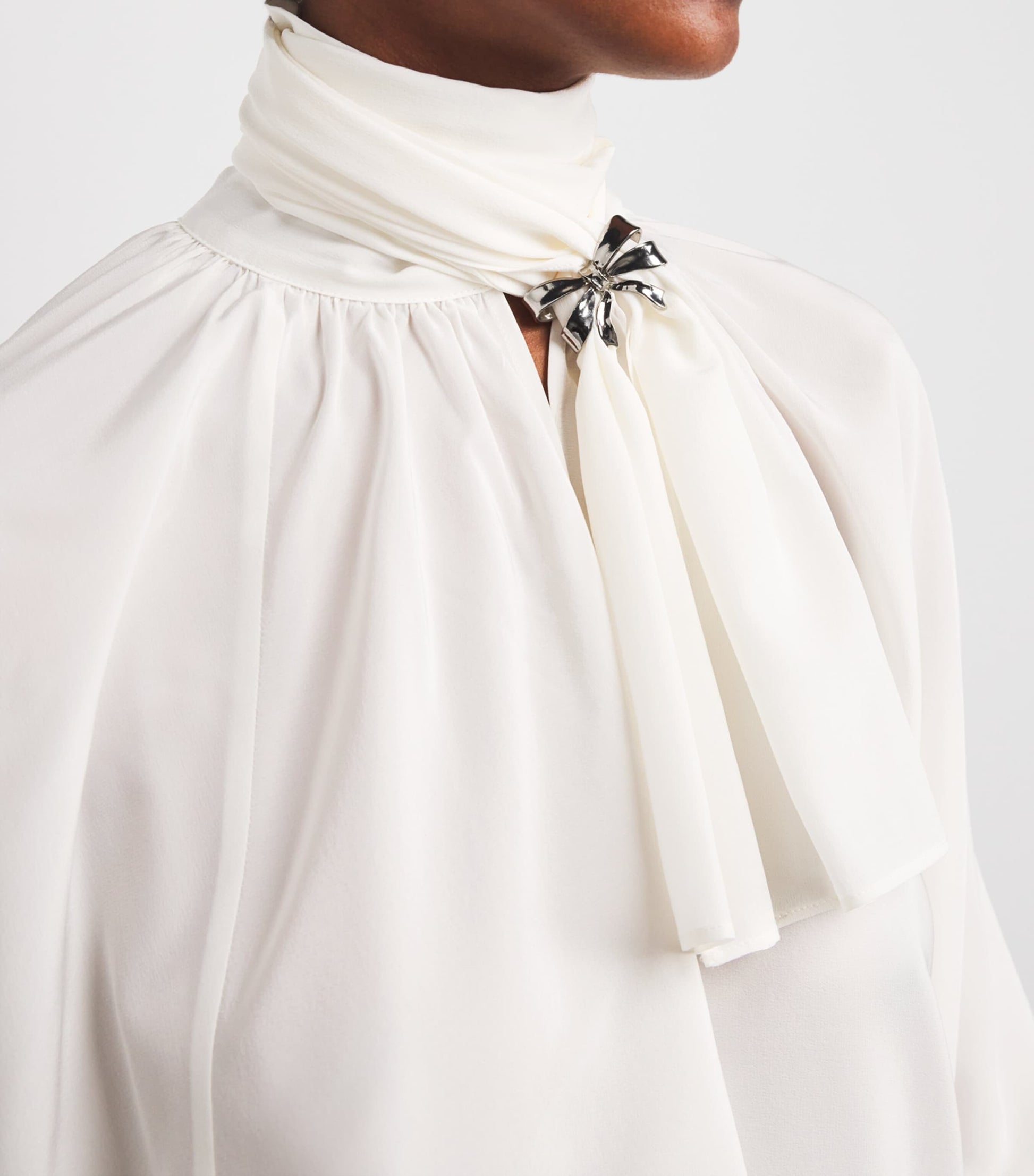 Max Mara White Silk Blouse