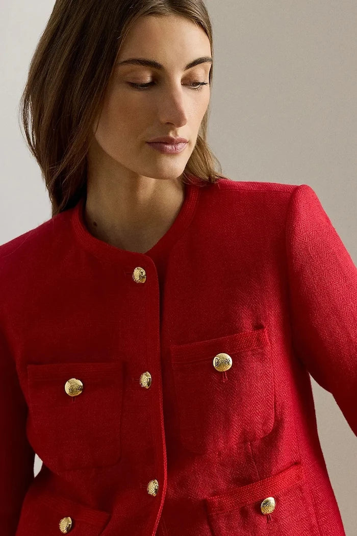 Lauren Ralph Lauren kadın keten blazer