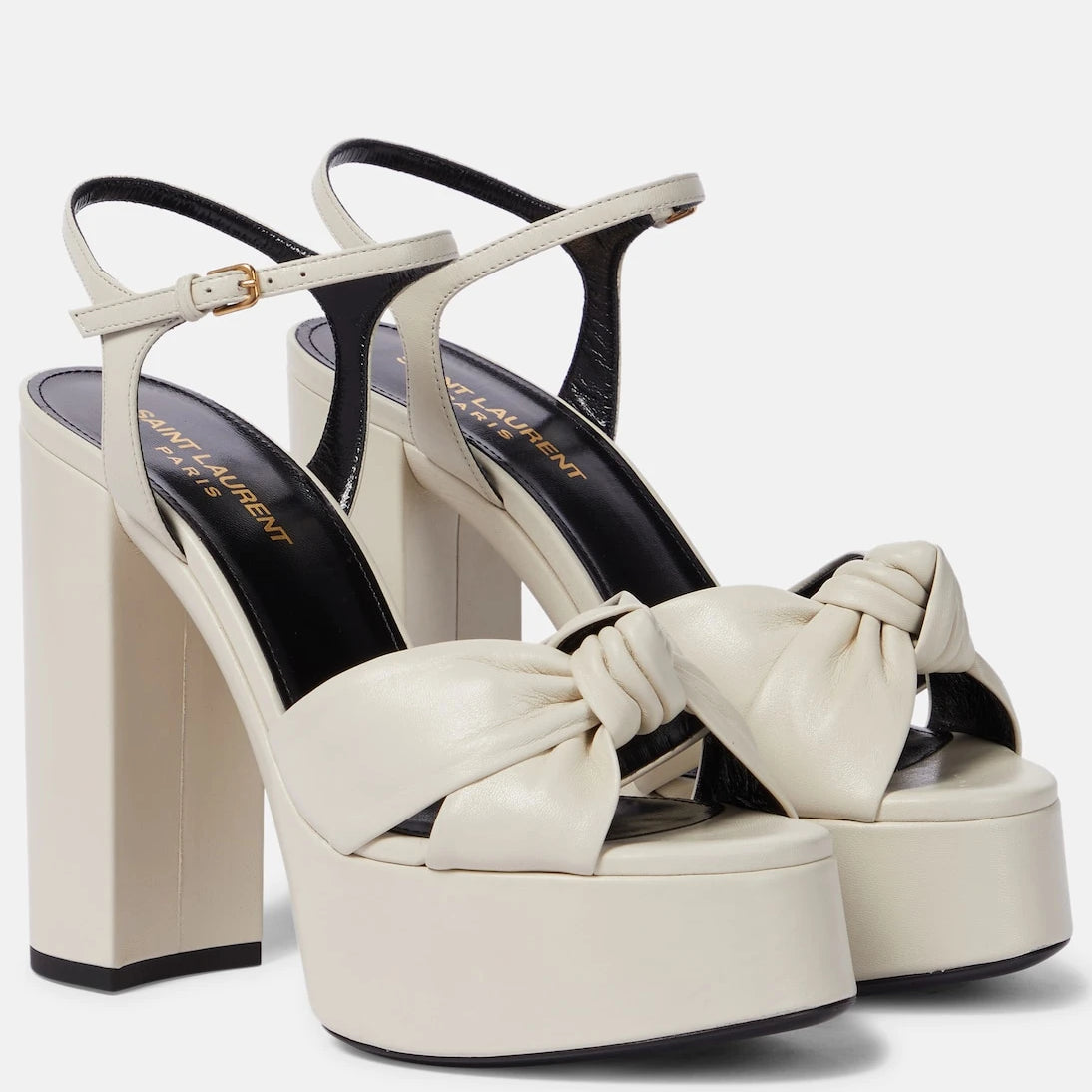 Saint Laurent - Bianca 125 leather platform sandals
