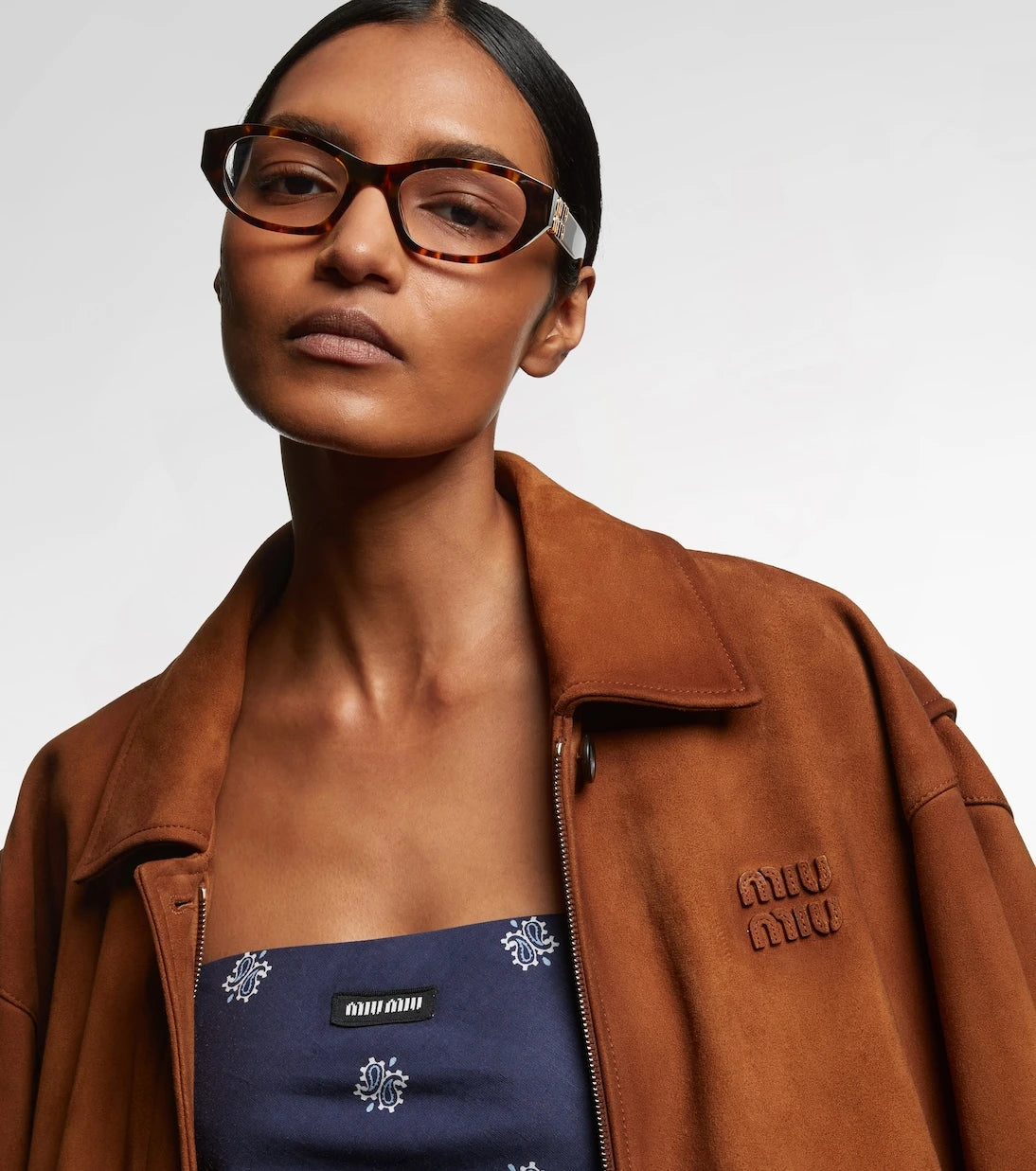 Miu Miu - Logo oval glasses