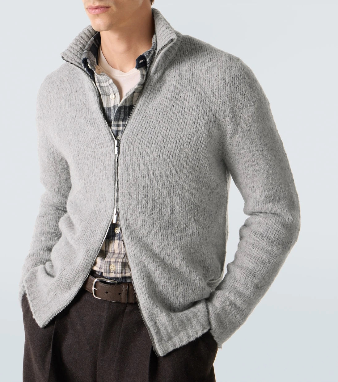 Thom Sweeney - Wool and cashmere-blend cardigan