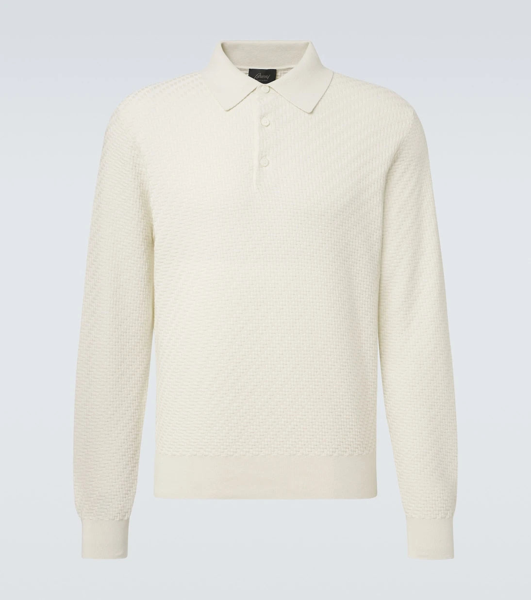 Brioni - Cotton, silk, and cashmere polo sweater