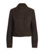PAIGE Brown Suede Feyd Leather Jacket