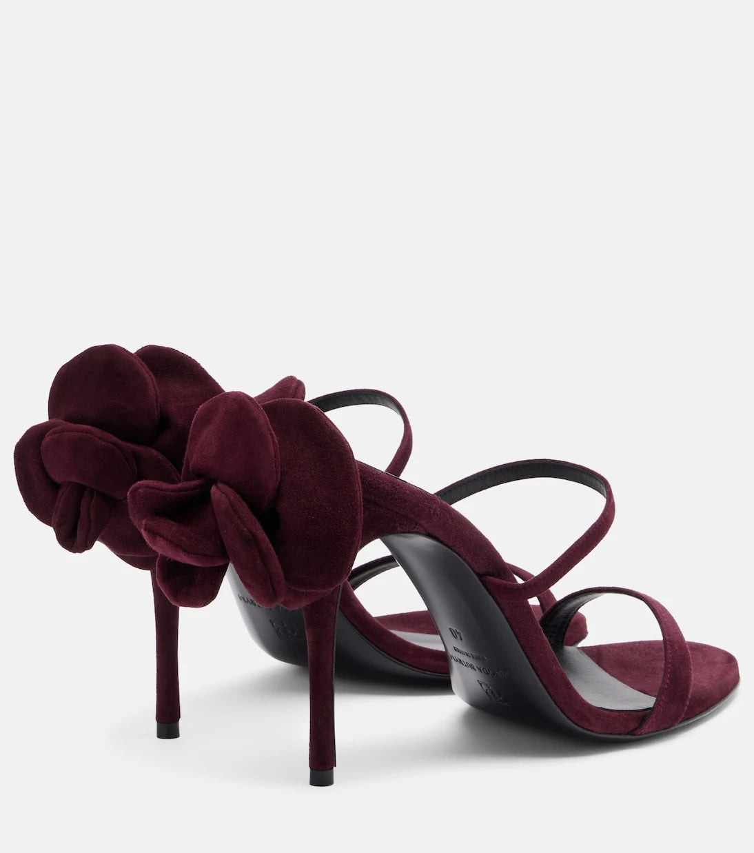 Magda Butrym - Floral-appliqué suede mules