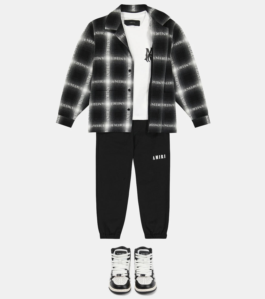 Amiri Kids - Skeleton leather high-top sneakers