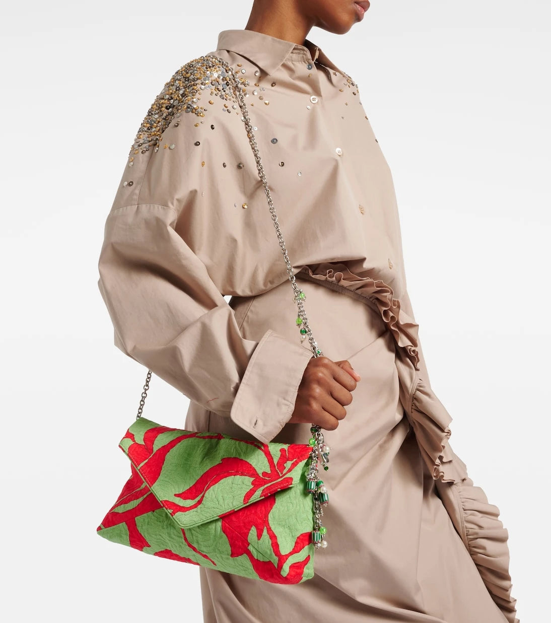 Dries Van Noten - Envelope Small jacquard clutch
