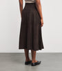 Róhe Brown Suede Midi Skirt