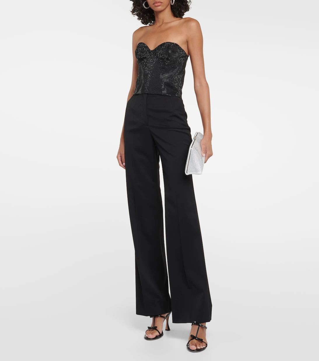 Costarellos - Gabra crystal-embellished bustier top