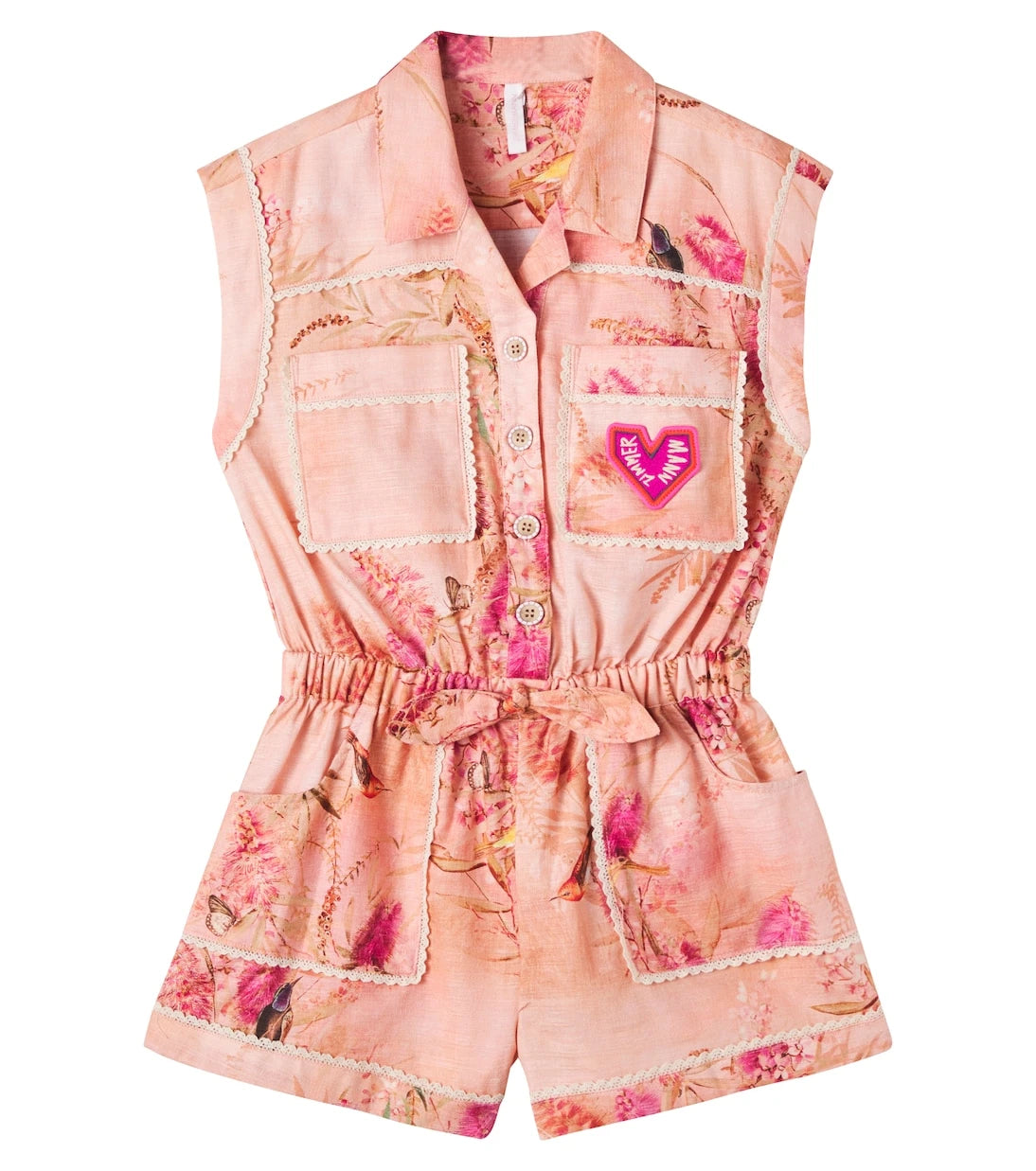 Zimmermann Kids - Cascadian floral cotton playsuit