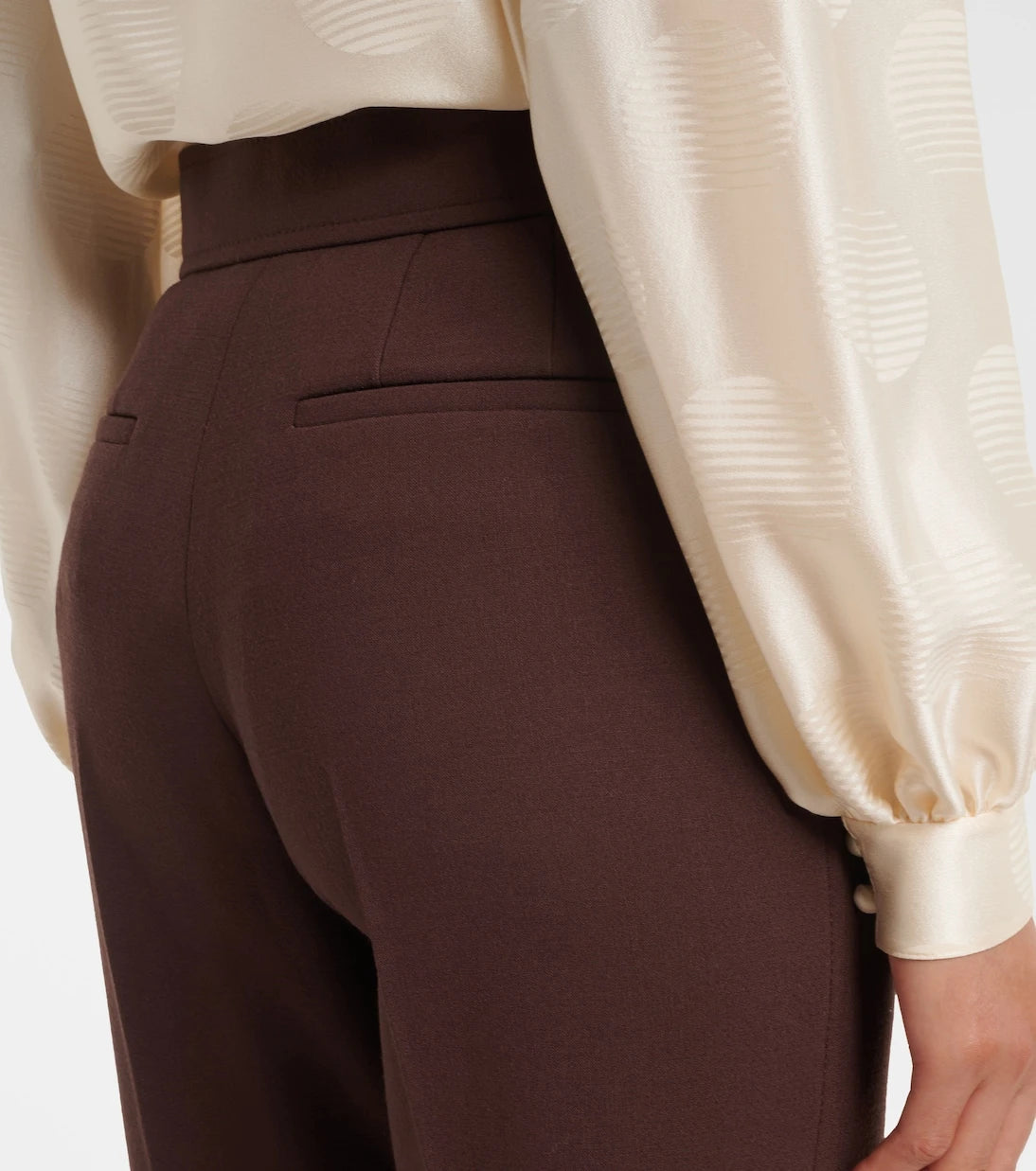 Valentino - VGold wool-blend straight pants