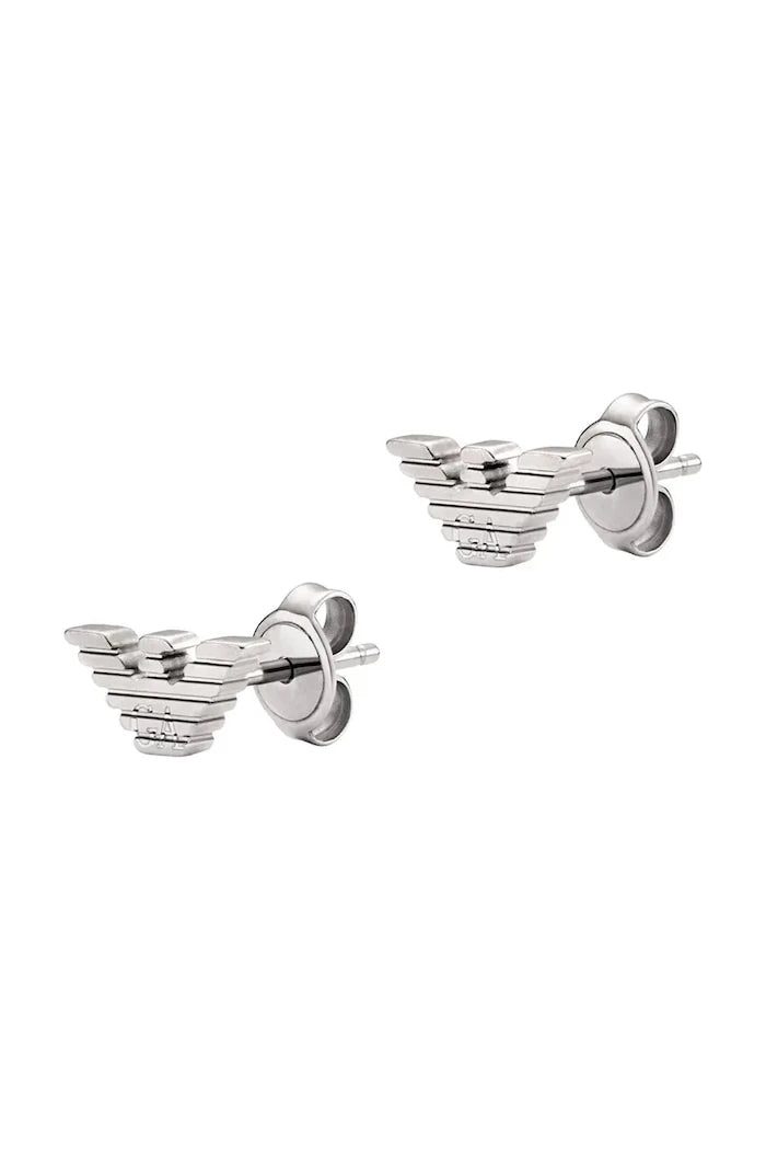 Emporio Armani Erkek Paslanmaz Çelik Eagle Logo Küpe