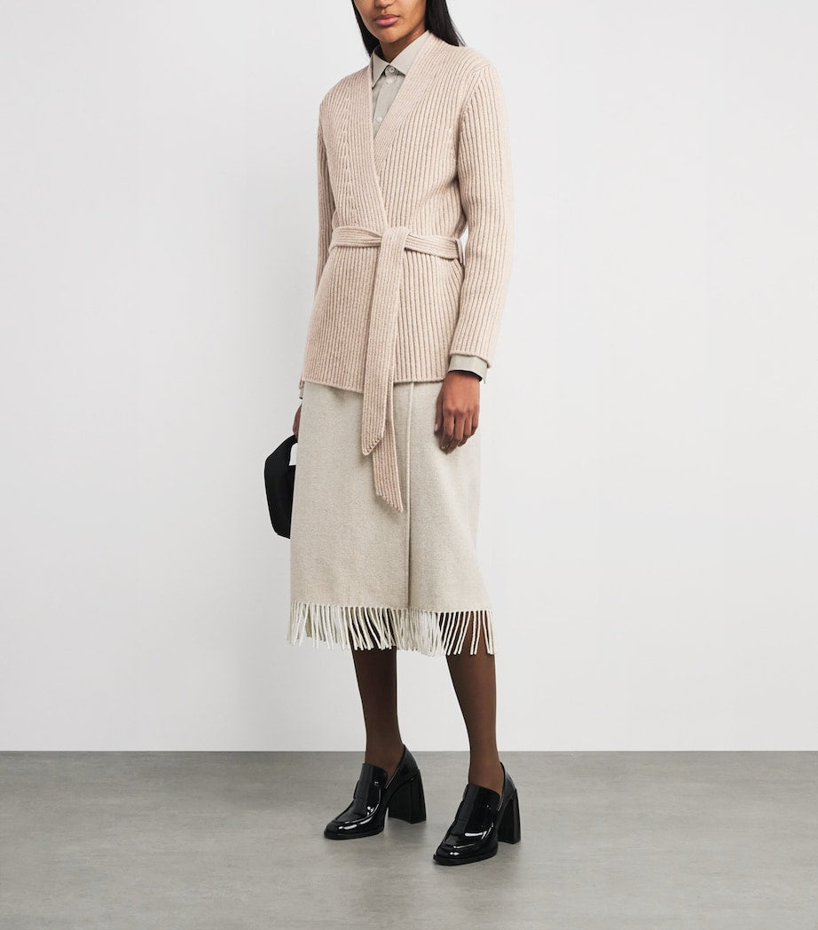 Cashmere Longline Cardigan DARK MEDIUM DYED