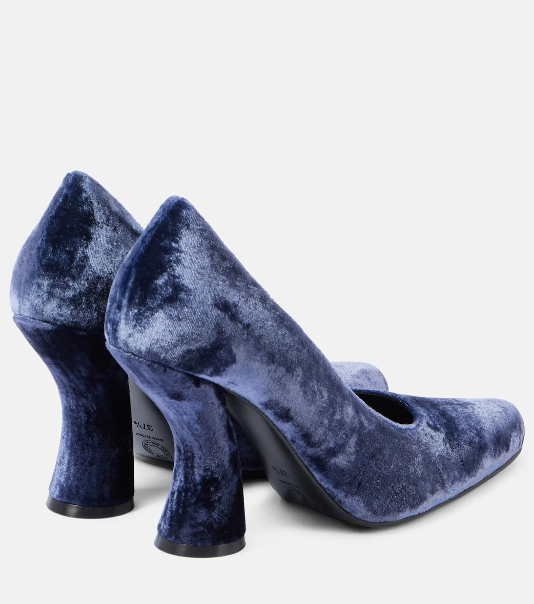 Dries Van Noten - 95 kadife topuklu ayakkabı