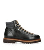 Brunello Cucinelli Leather Wool-Trim Mountain Boots