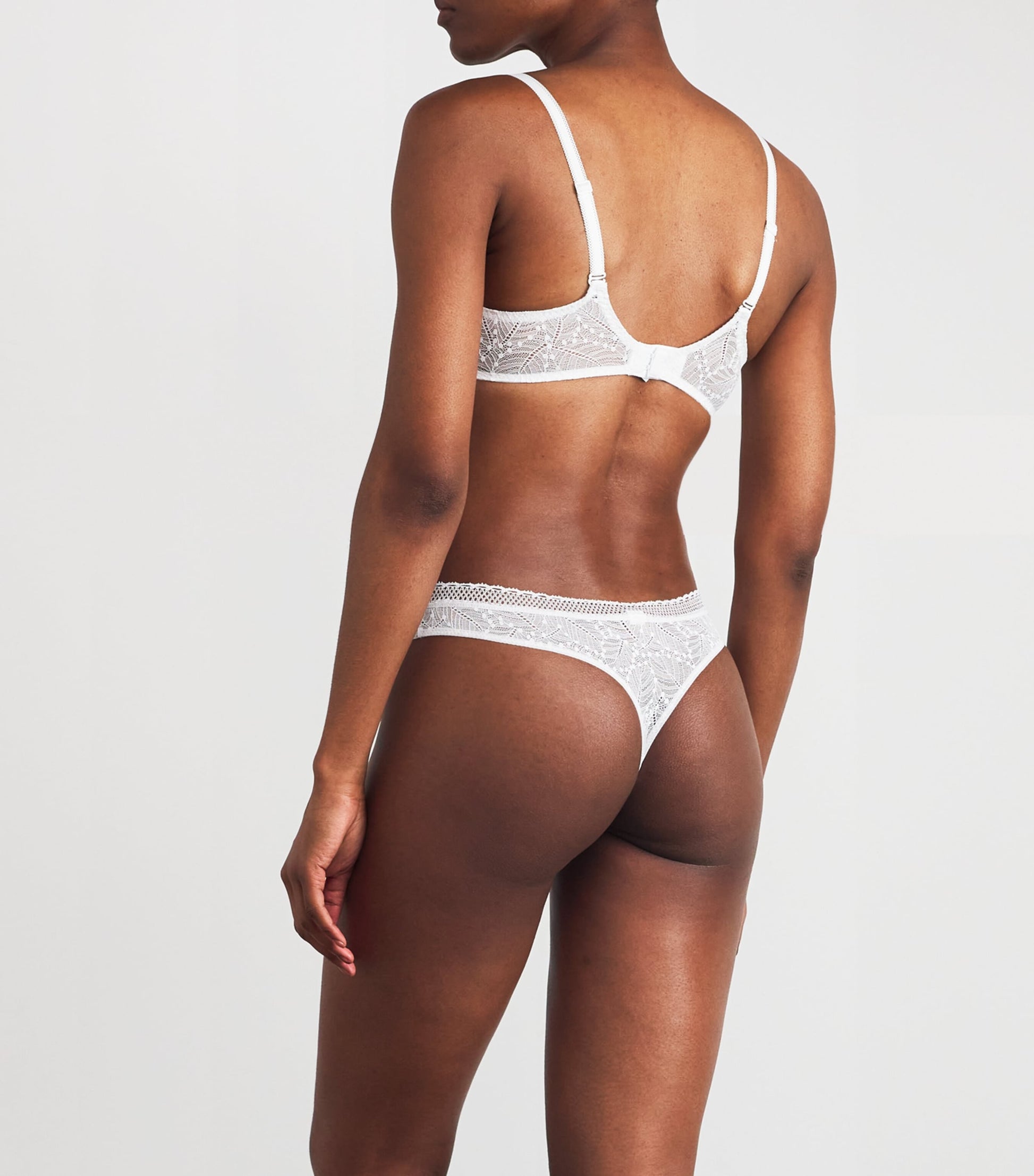 Simone Perele White Lace Comète Plunge Bra