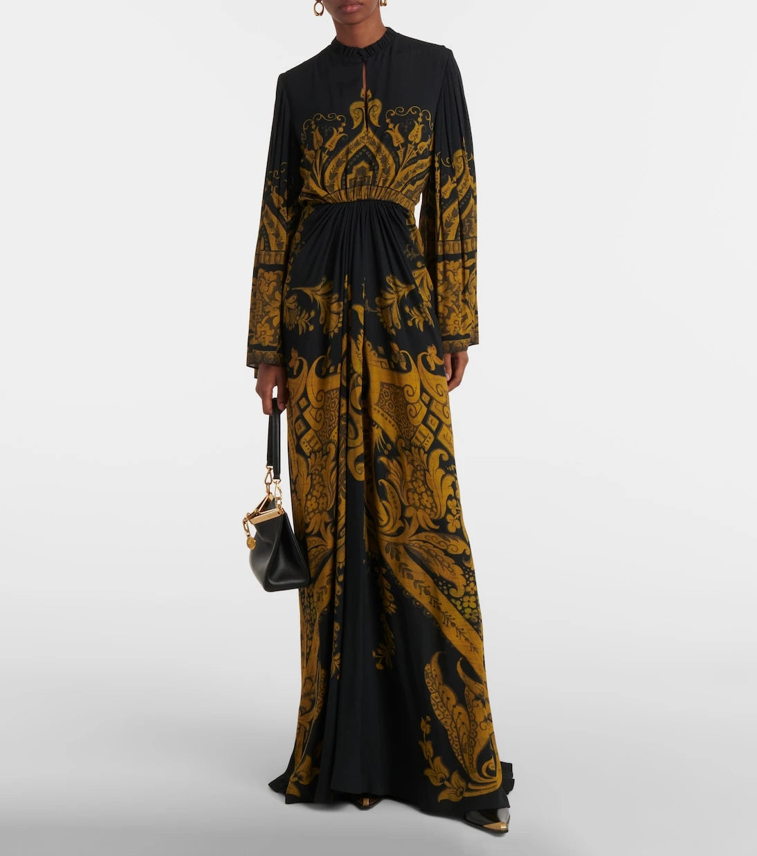 Etro - Printed crêpe jersey gown