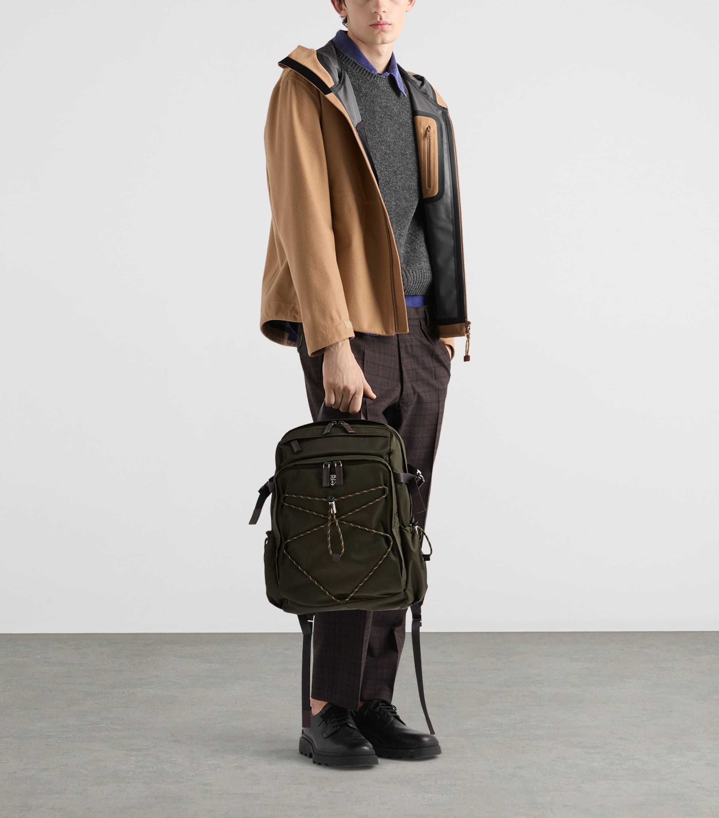 Prada Re-Nylon and Leather Drawstring Backpack