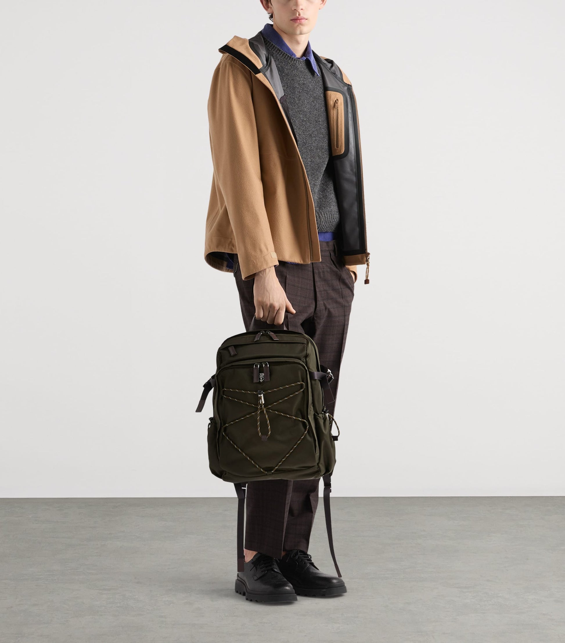 Prada Re-Nylon and Leather Drawstring Backpack