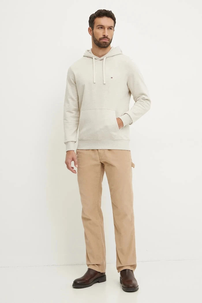 Tommy Hilfiger kapüşonlu erkek pamuklu sweatshirt