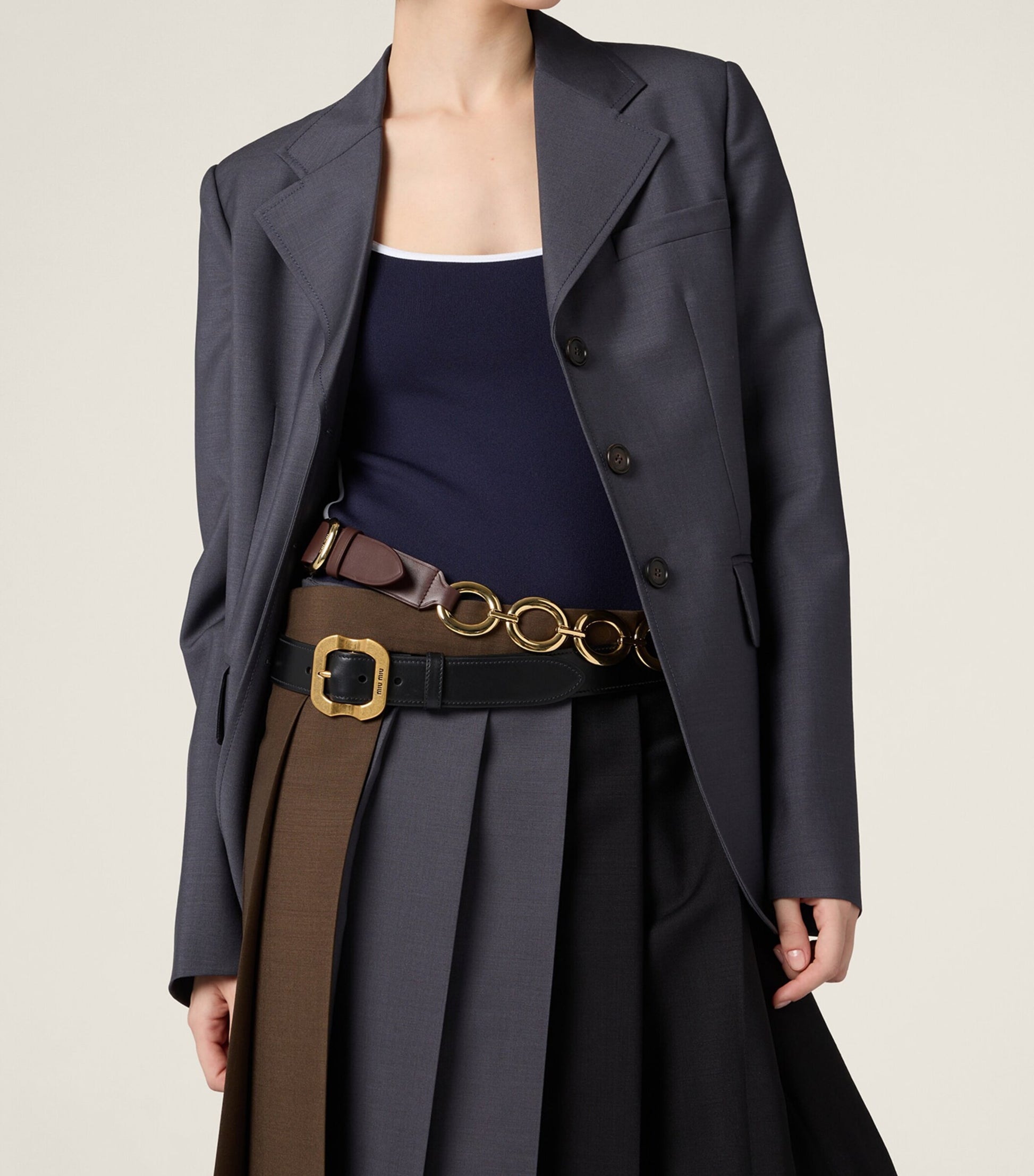 Technical-Knit Backless Swimsuit