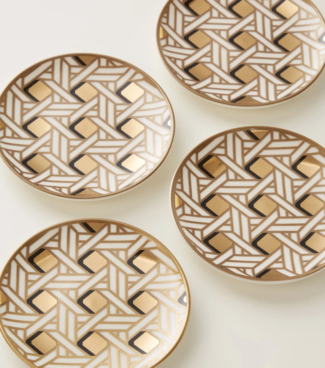 Jonathan Adler - Basketweave set of 4 coasters