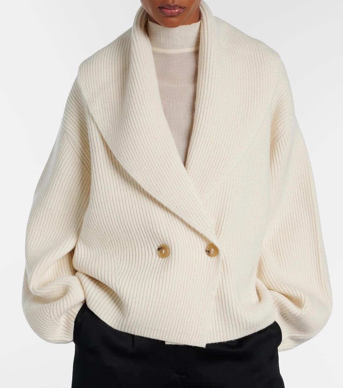 Toteme - Ribbed-knit wool-blend cardigan