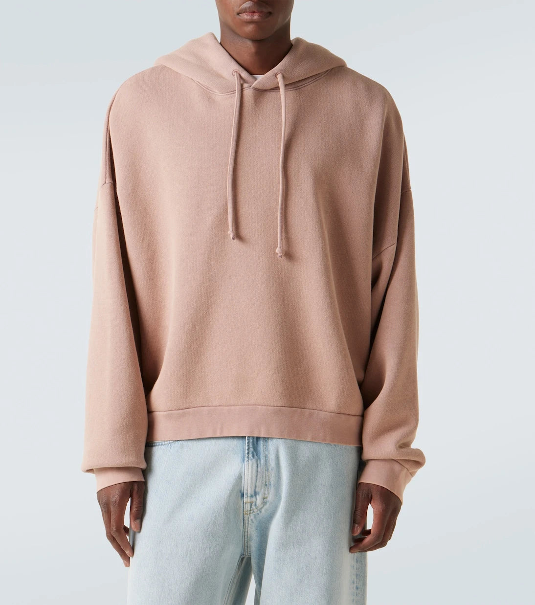 Acne Studios - سترة بغطاء رأس قطنية بشعار