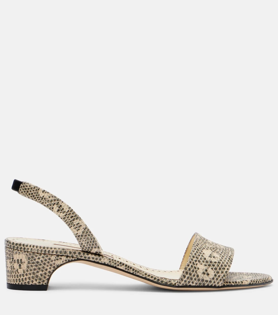 Manolo Blahnik - Patobarnu 30 kertenkele efektli deri sandalet