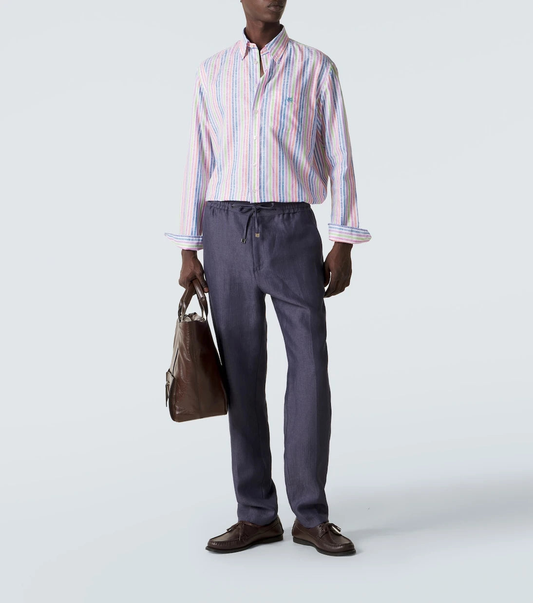 Etro - قميص قطني مخطط