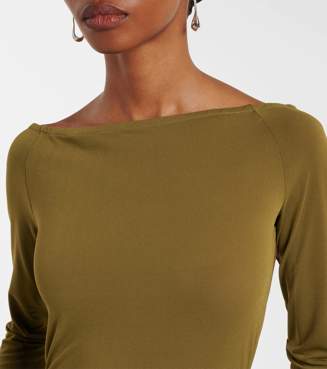 Alex Perry - Draped open-back crêpe jersey gown