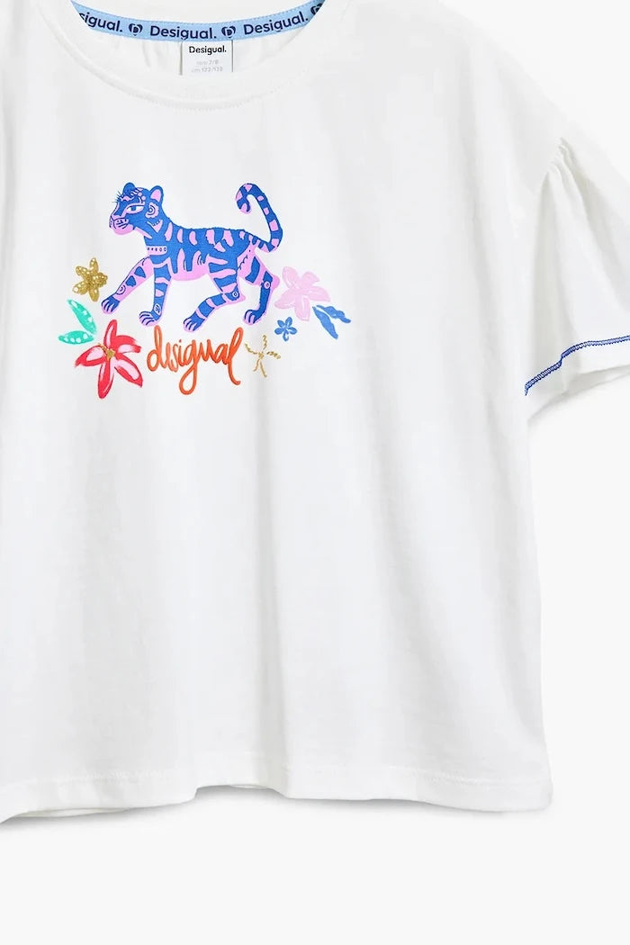 Детска памучна тениска Desigual