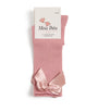 Meia Pata Satin-Bow Knee-High Socks