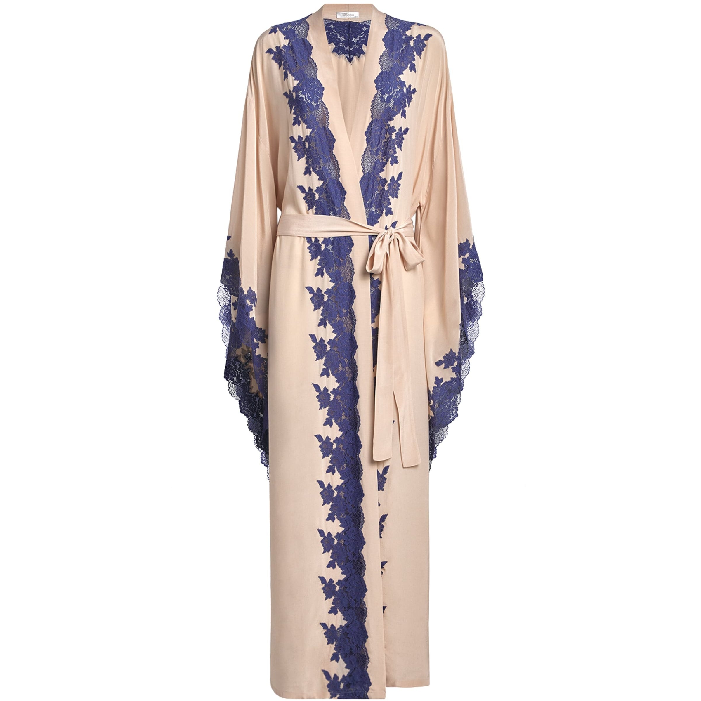 Bocan Lace-Trim Marina Long Robe