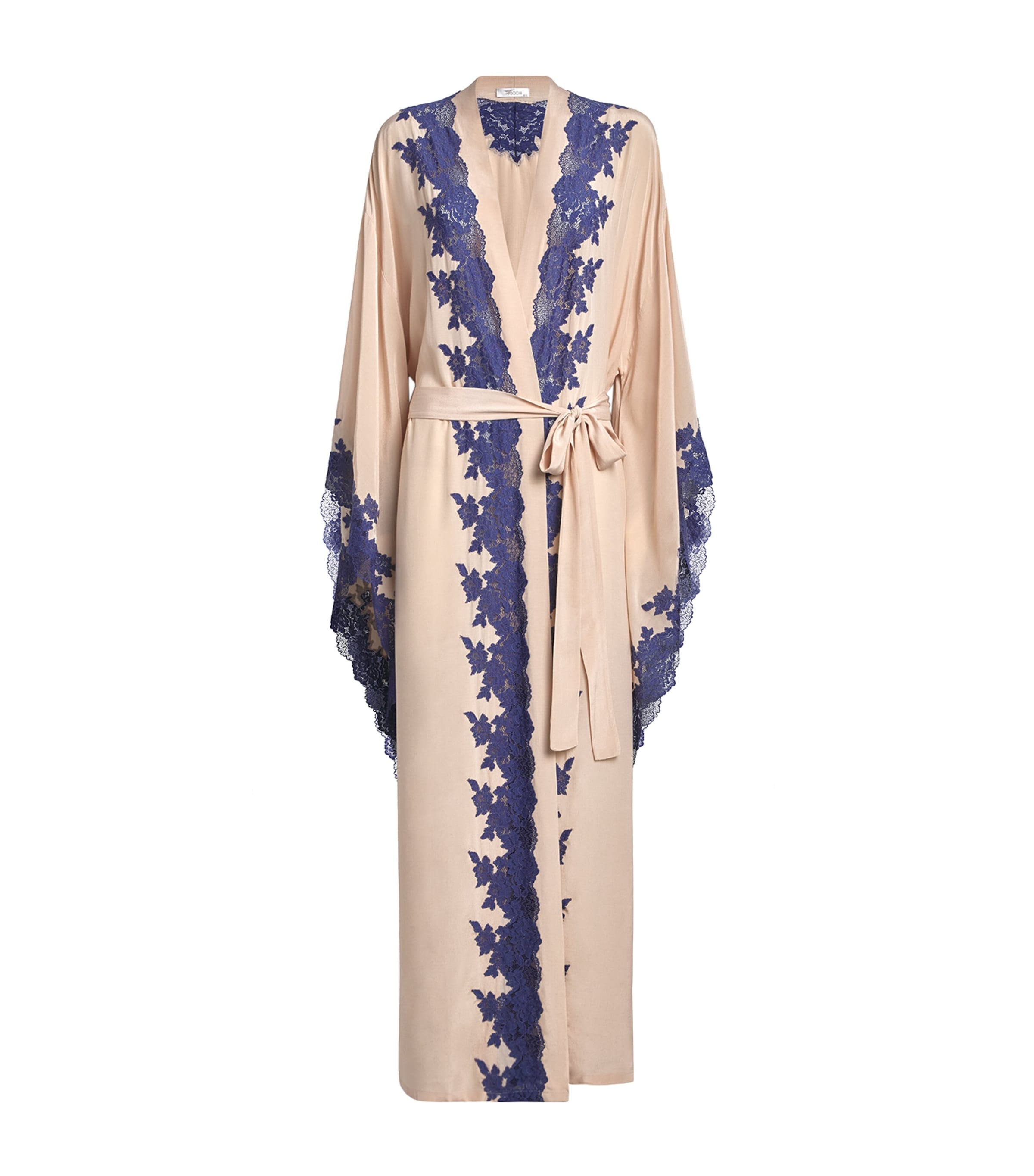 Bocan Lace-Trim Marina Long Robe