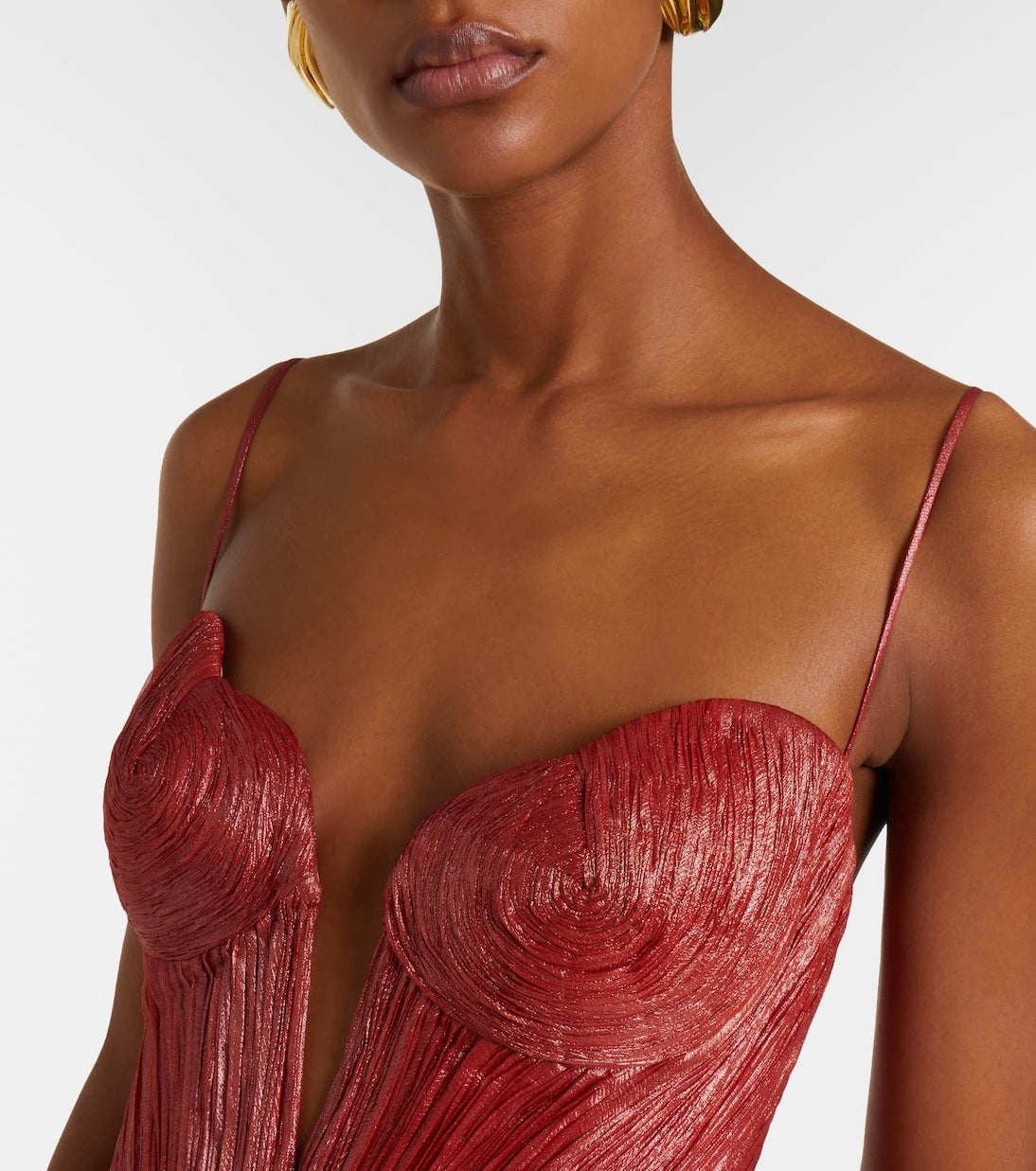 Maria Lucia Hohan - Cecilia draped silk muslin bustier gown