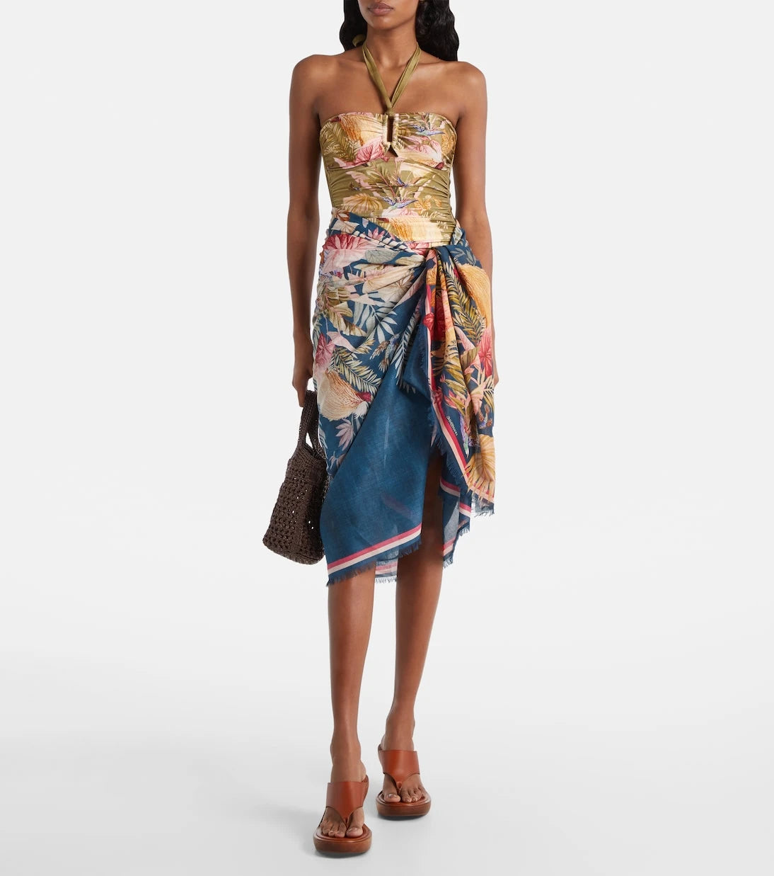 Zimmermann - Printed cotton beach cover-up