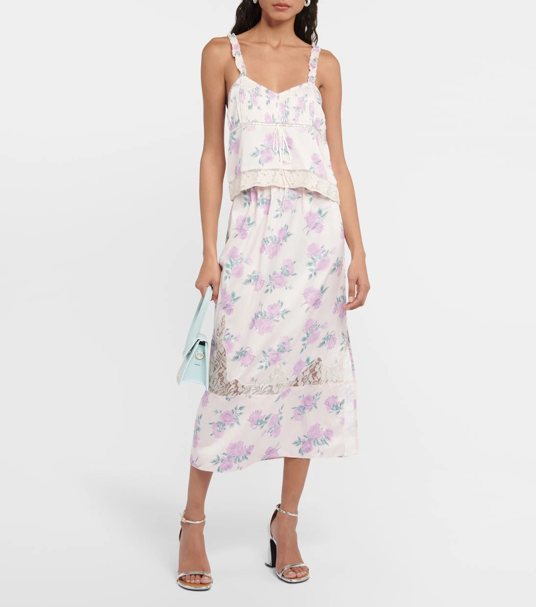 LoveShackFancy - Fayette floral midi skirt