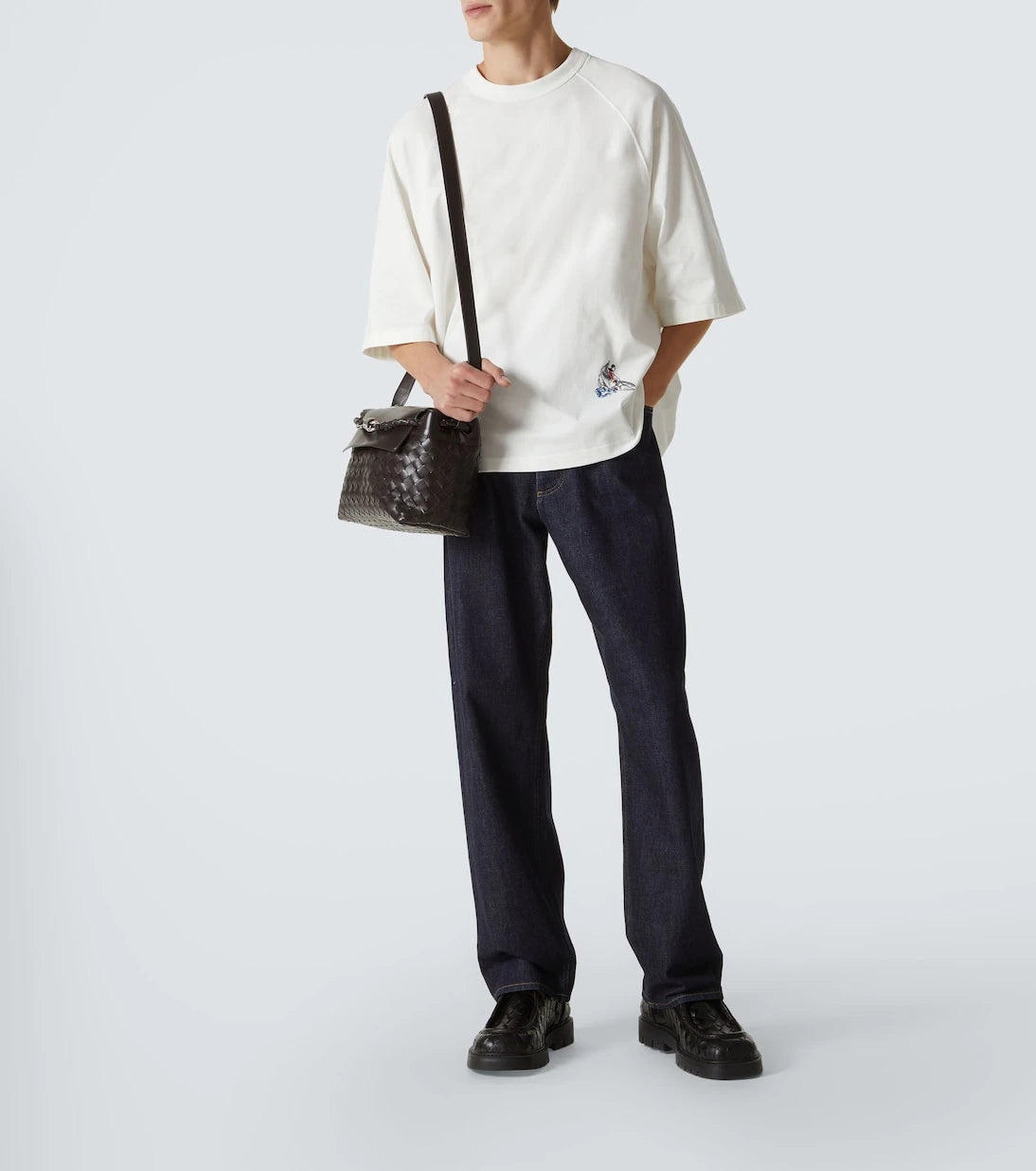 Bottega Veneta - Andiamo Knot Small leather messenger bag