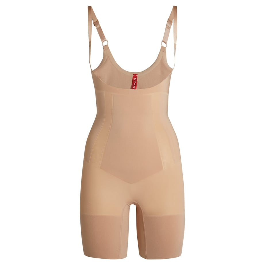 SPANXsculpt OnCore Open-Bust Mid-Thigh Bodysuit - Firm Control