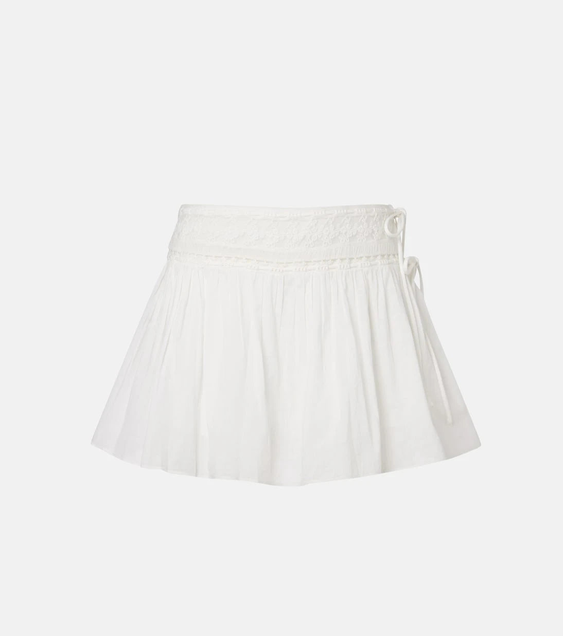 Posse - Danielle lace-trimmed cotton skort