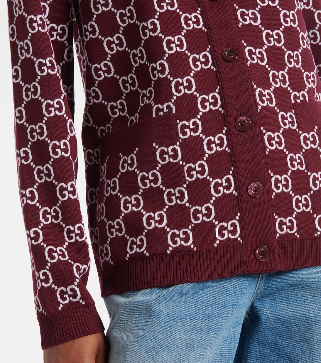 Gucci - GG reversible wool-blend jacquard cardigan