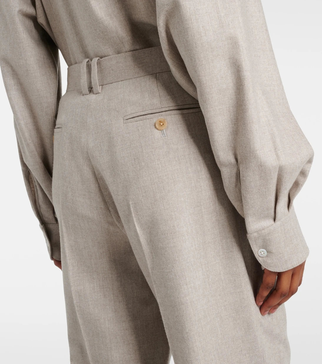 The Row - Norbert wool and cashmere straight pants