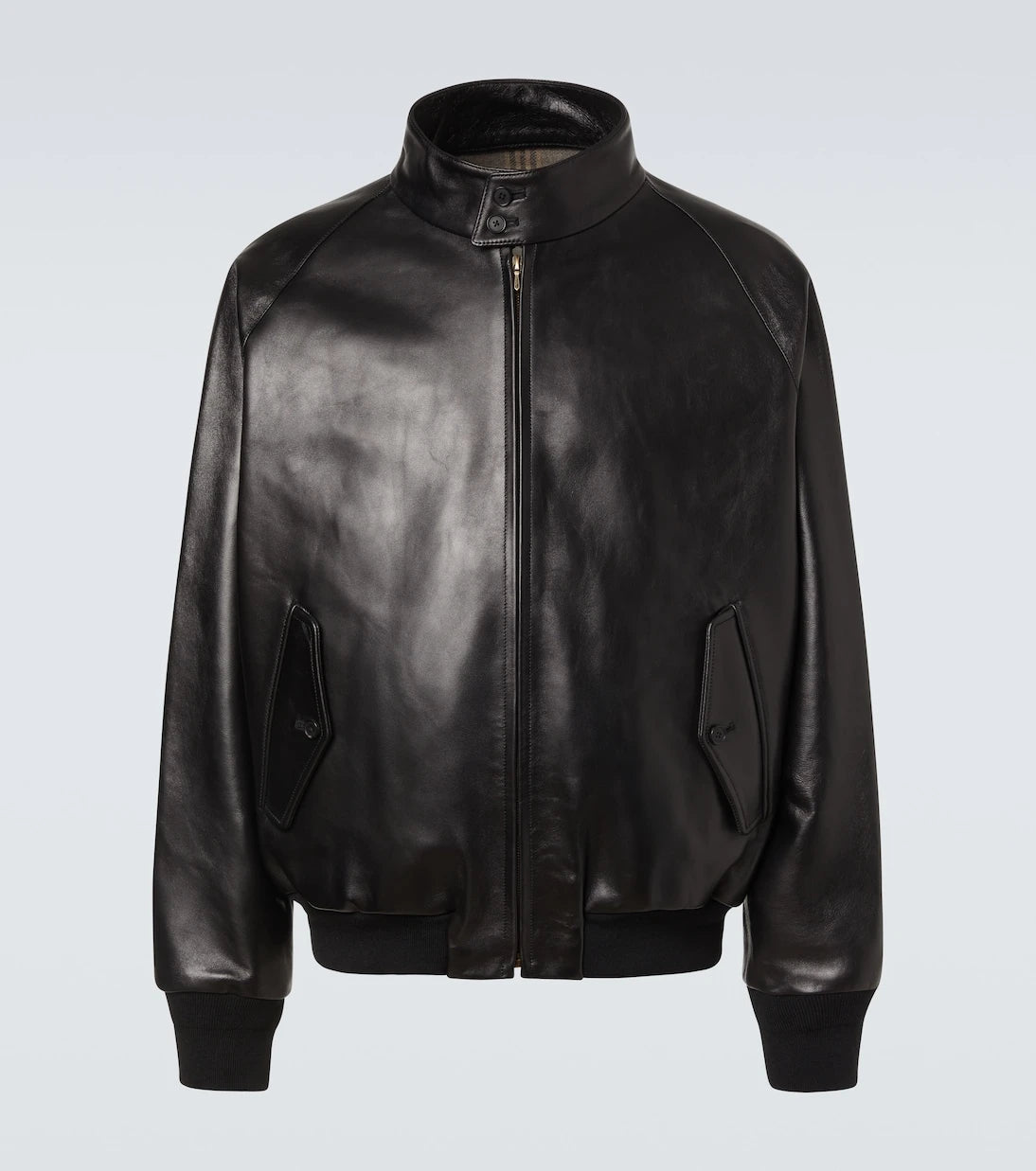 A.Presse - Leather bomber jacket