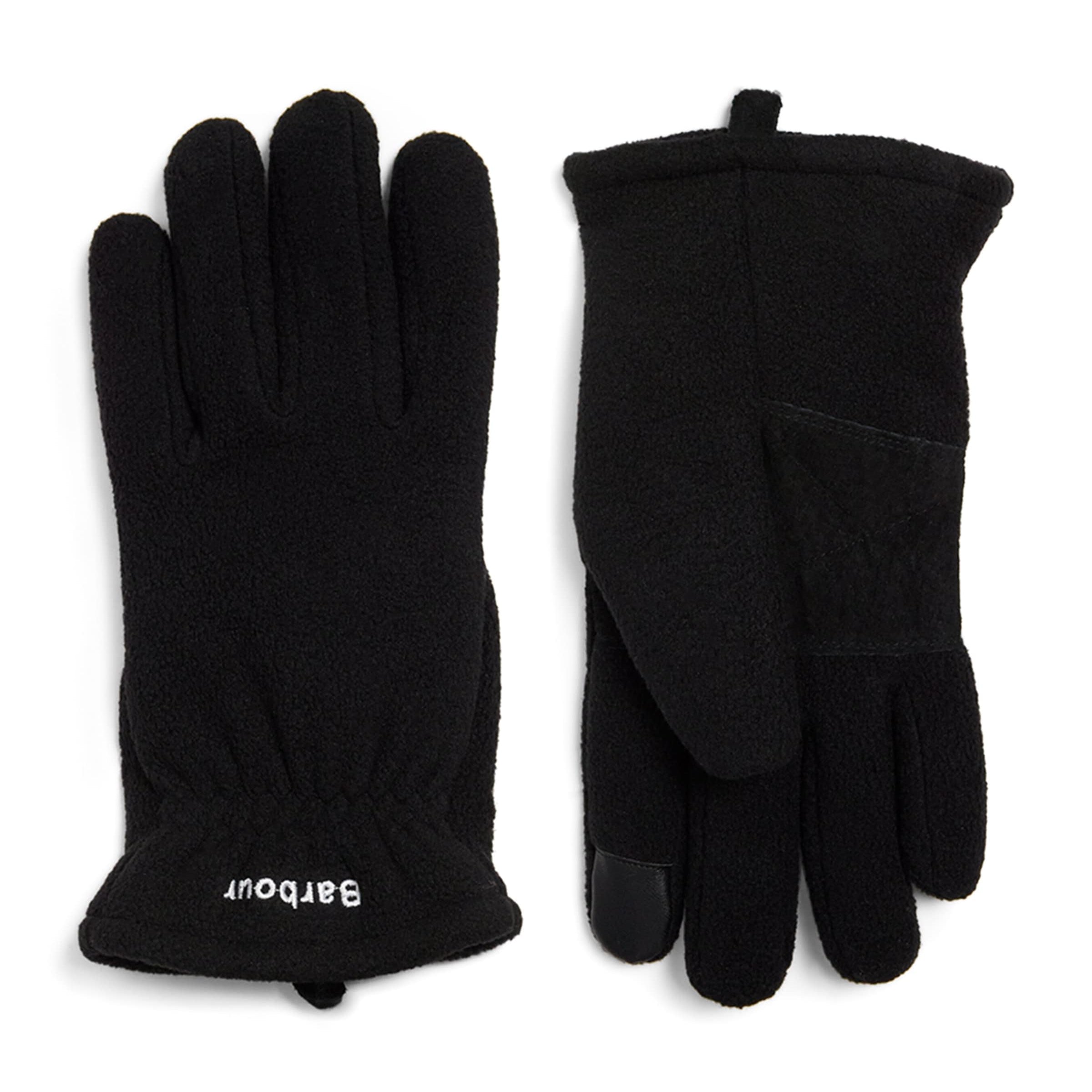 Barbour Fleece Leather-Trim Coalford Gloves